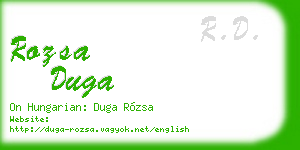 rozsa duga business card